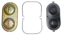1967-82 Corvette  Master Cylinder Cap w/Bails & Gasket (Correct for 68-72 cars) - MC-CAPJ1703KIT