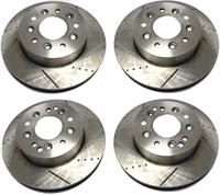 1965 - 82 Corvette Slotted And Dimpled Rotors - Matched Set Of 4 - SlotSet6582